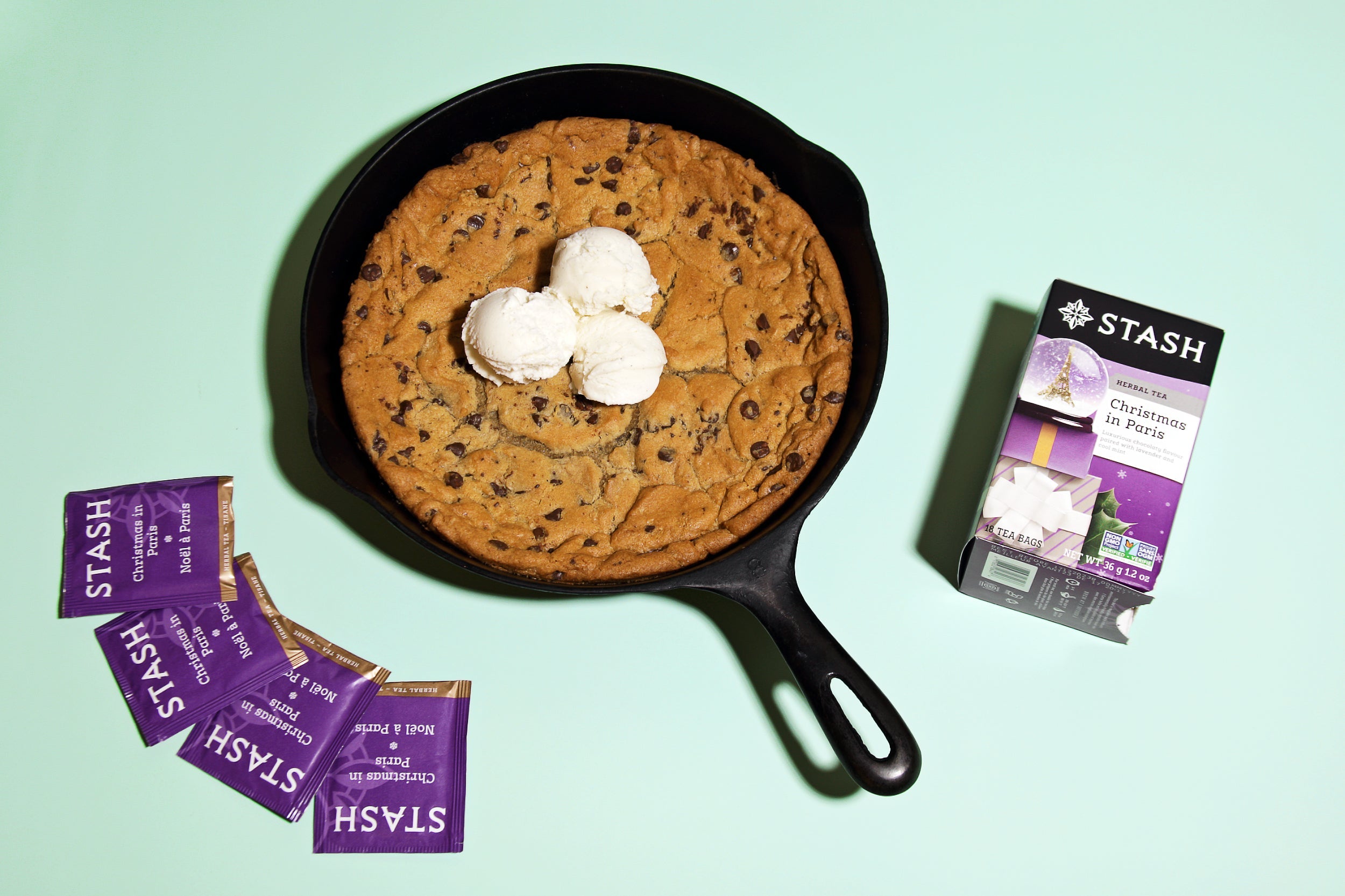 Tea-Infused Skillet Cookie & No-Churn Ice Cream